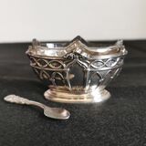 Empire style salt shaker and spoon