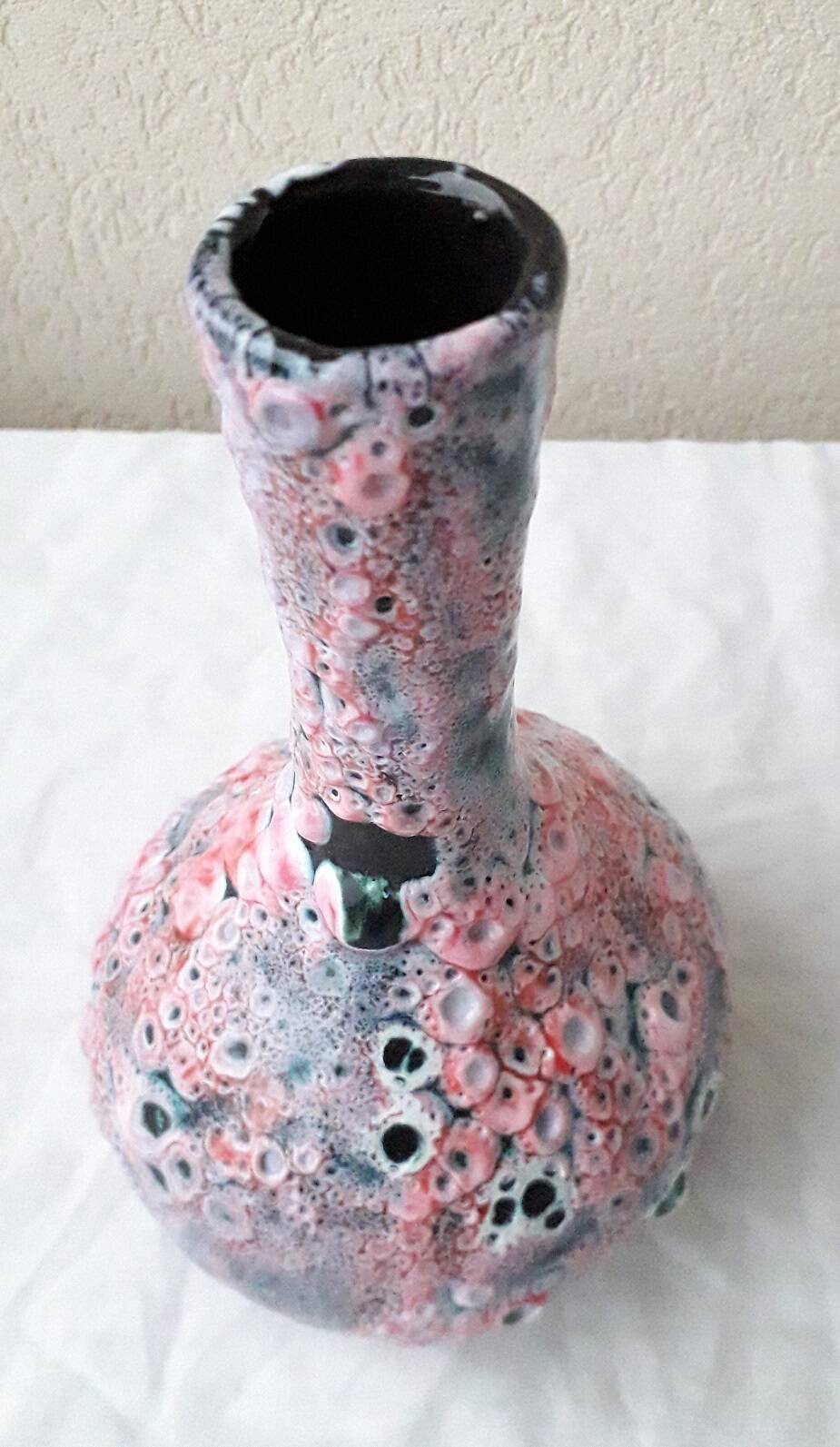 Fat lava pink vase
