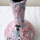 Vase rose fat lava