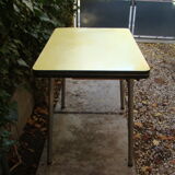 Vintage yellow formica table 60
