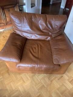 very comfortable leather armchair