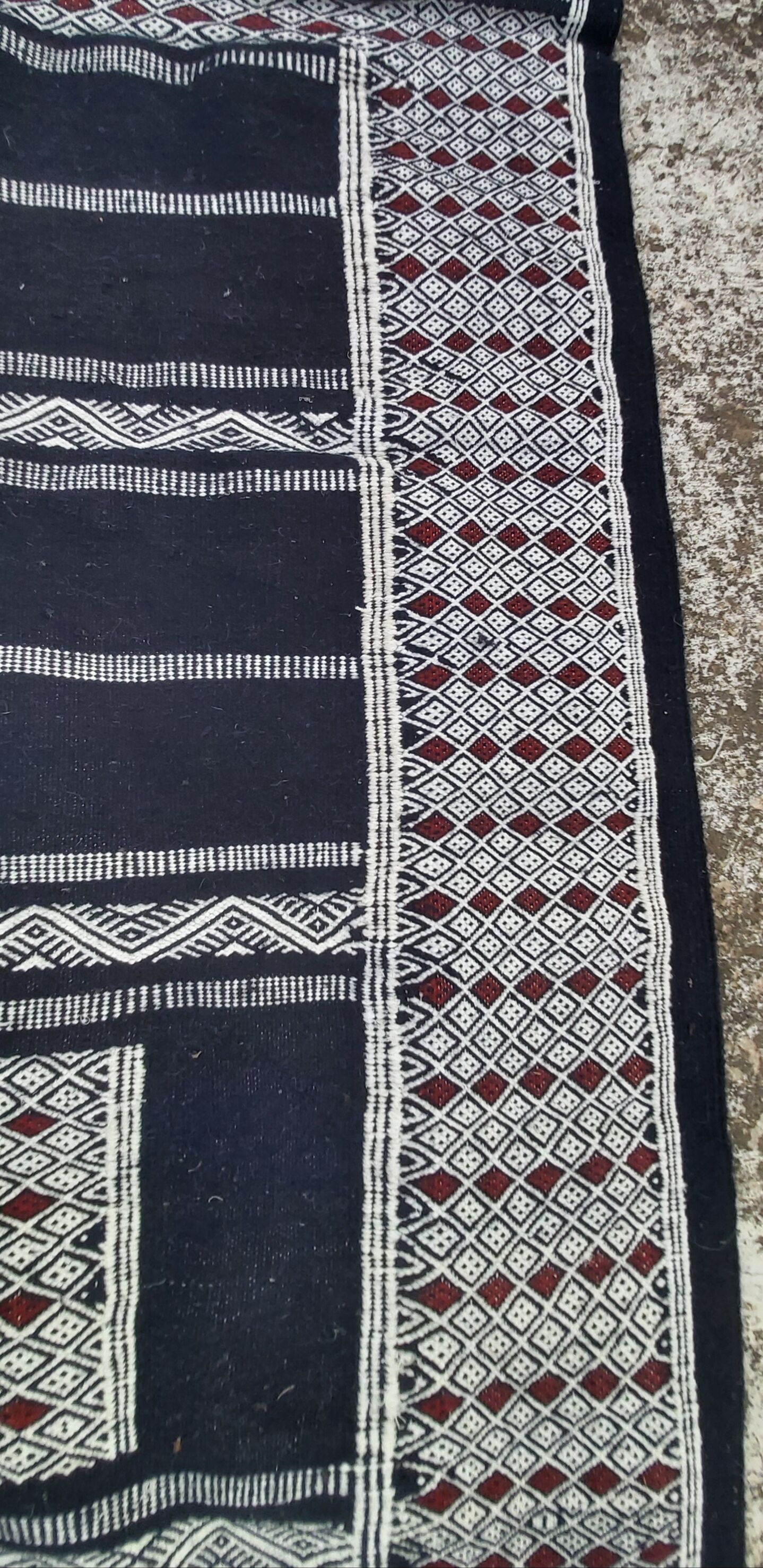 Traditional blue Berber blue kilim rug handmade - 180x105cm