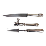 Ensemble de rôtisserie à découper en argent sterling