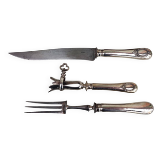 Sterling silver roast carving set