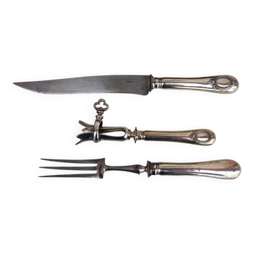 Sterling silver roast carving set