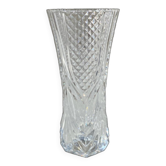 Vase vintage en Cristal fabriqué en France par Cristal D'Arques