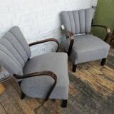 Pair of Halabala cocktail armchair, Czech, 1940