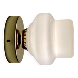 Vintage globe wall lamp in white opaline