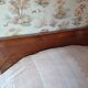 140 cm varnished wood bed from the 1970s