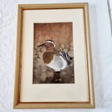 Original Large Size Signed Painting Frame and Hand Painted Duck