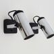 Pair of Targetti style adjustable spotlight wall lights from the 1970s