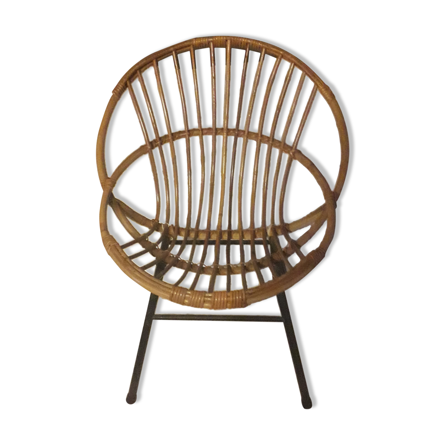 Wicker armchair year 50