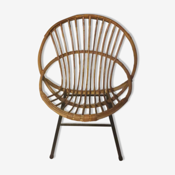 Wicker armchair year 50