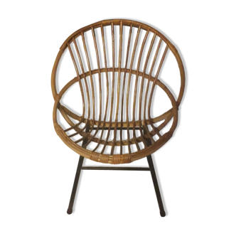 Wicker armchair year 50