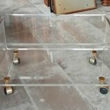 Designer console coffee table Plexiglas David Lange