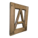 Cadre en bois vintage lettre A