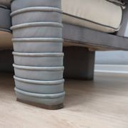 Vintage 3-seater sofa by Marzio Cecchi in ribbed leather 1970s