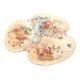 Large beggar's dish in Lunéville earthenware, Chrysanthème model.