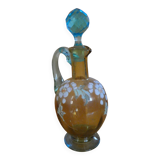 Enamelled liqueur decanter with floral decoration