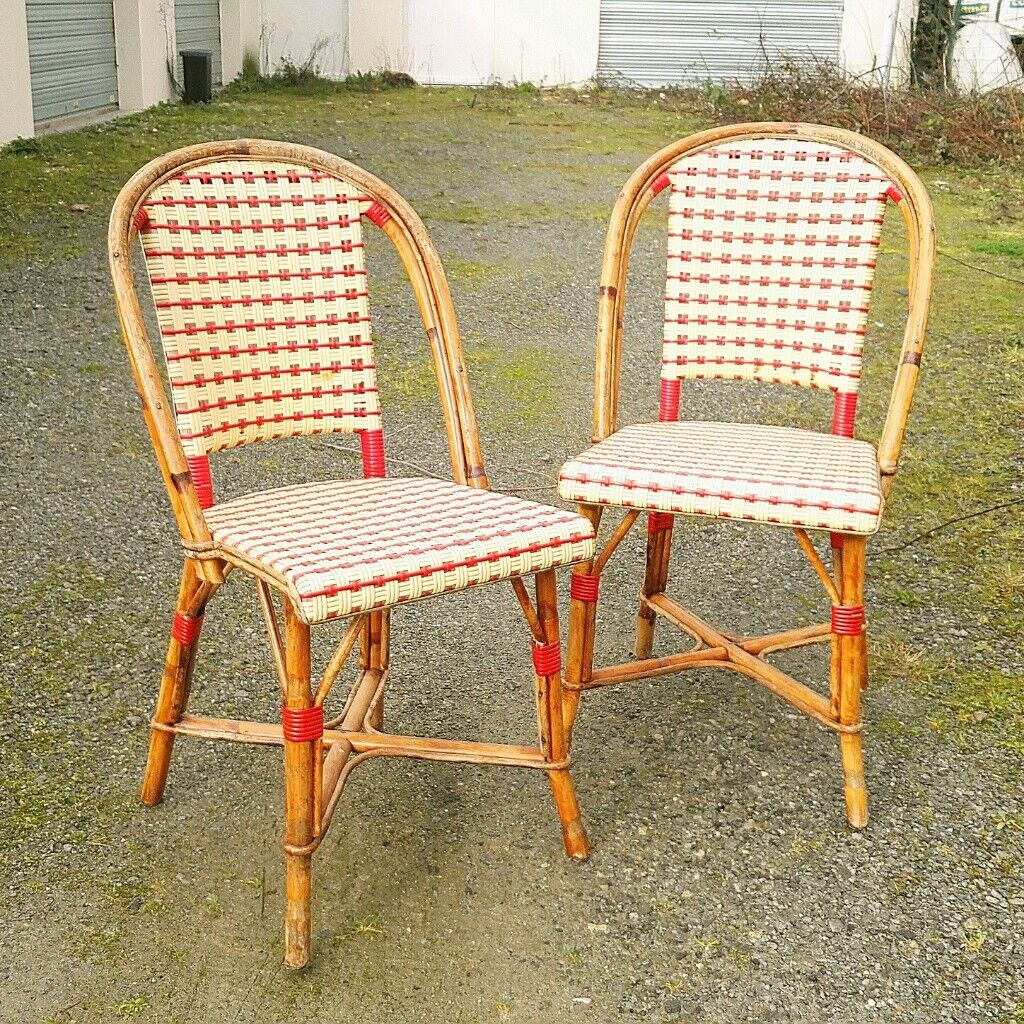 Pair of Parisian bistro chairs Maison Drucker model Fouquet's N°1