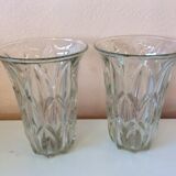 Paire de vases en verre