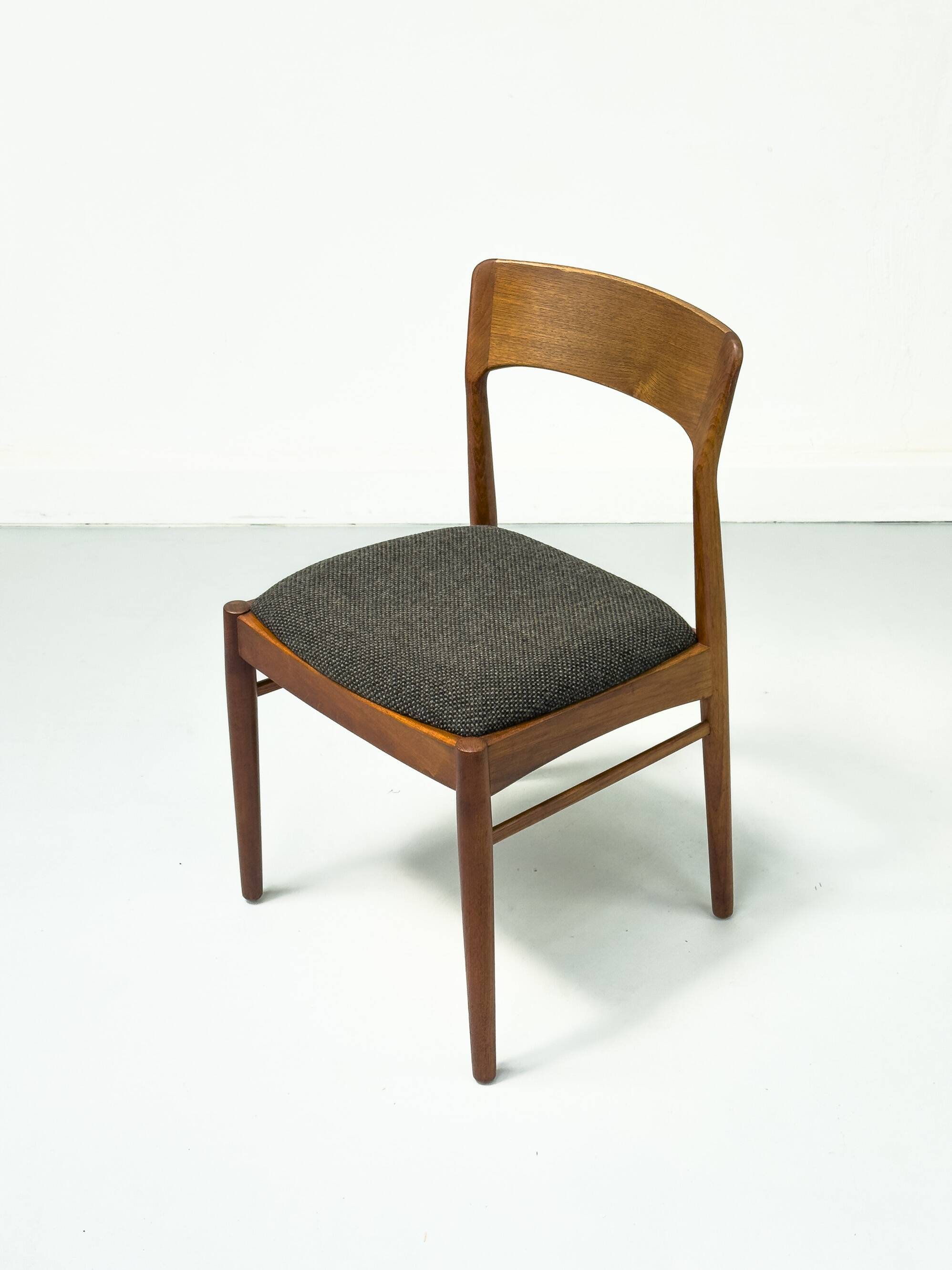 Teak and Wool Dining Chairs from Korup Stolefabrik, 1960s, Set of 4