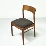 Teak and Wool Dining Chairs from Korup Stolefabrik, 1960s, Set of 4