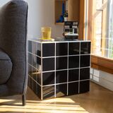 Black ceramic bedside table