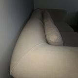 Designer beige 3-seater sofa