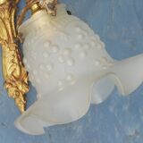 Wall lamp early twentieth in bronze and glass