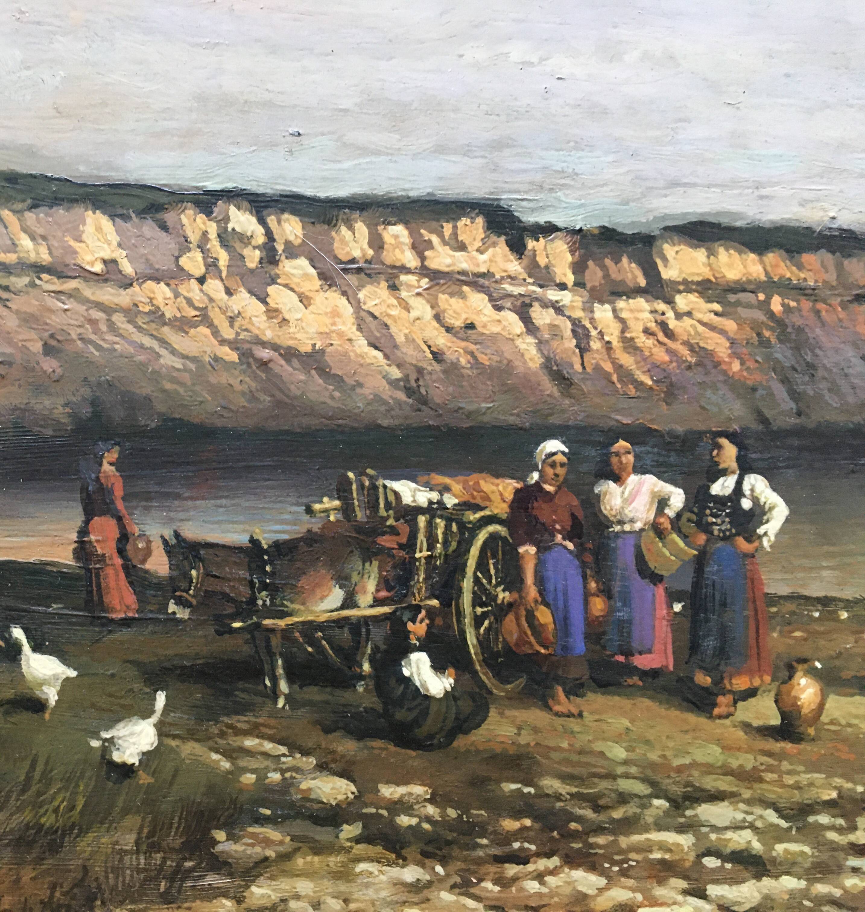 Painting "Farmers by the Sea with Their Geese" 11th century Marine HSP