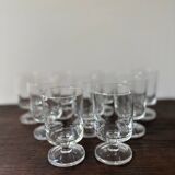 Set of 9 vintage Luminarc stemmed glasses from the 70s