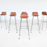 Ensemble de six tabourets de bar Charlotte Perriand, Station de ski des Arcs, France, 1960