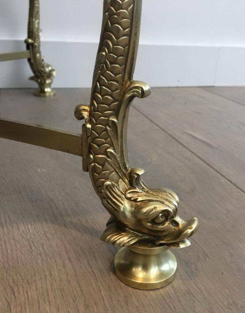 Table basse en laiton Maison Jansen