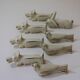 8 portes couteaux animaux porcelaine de Limoges vintage
