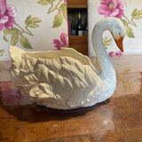 Cache-pot en barbotine cygne
