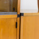 Oak and metal bookcase  design ARP (Motte Guariche Mortier), edition Minvielle 1960