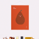 Minimalist pear face wall display 30cmX40cm