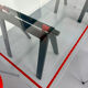Table / Glass desk "Gaetano" design Gae Aulenti Zanotta 1970s