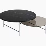 Table basse en verre et marbre Zorro La Chance