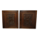 Paire d'anciennes portes en bois chêne sculpté