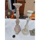 4 wooden candle holders