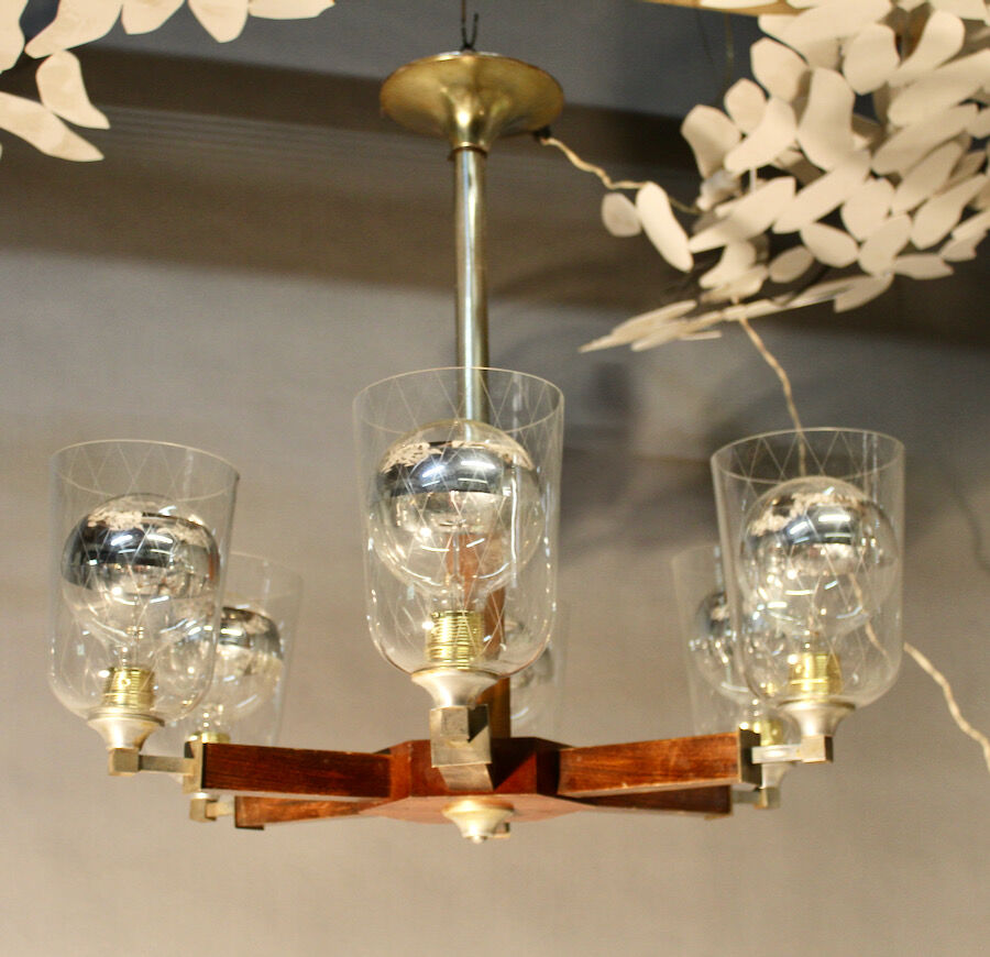 Chandelier 1940 at 6 bras de lumière