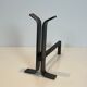 Pair of modernist and wrought iron fire dogs