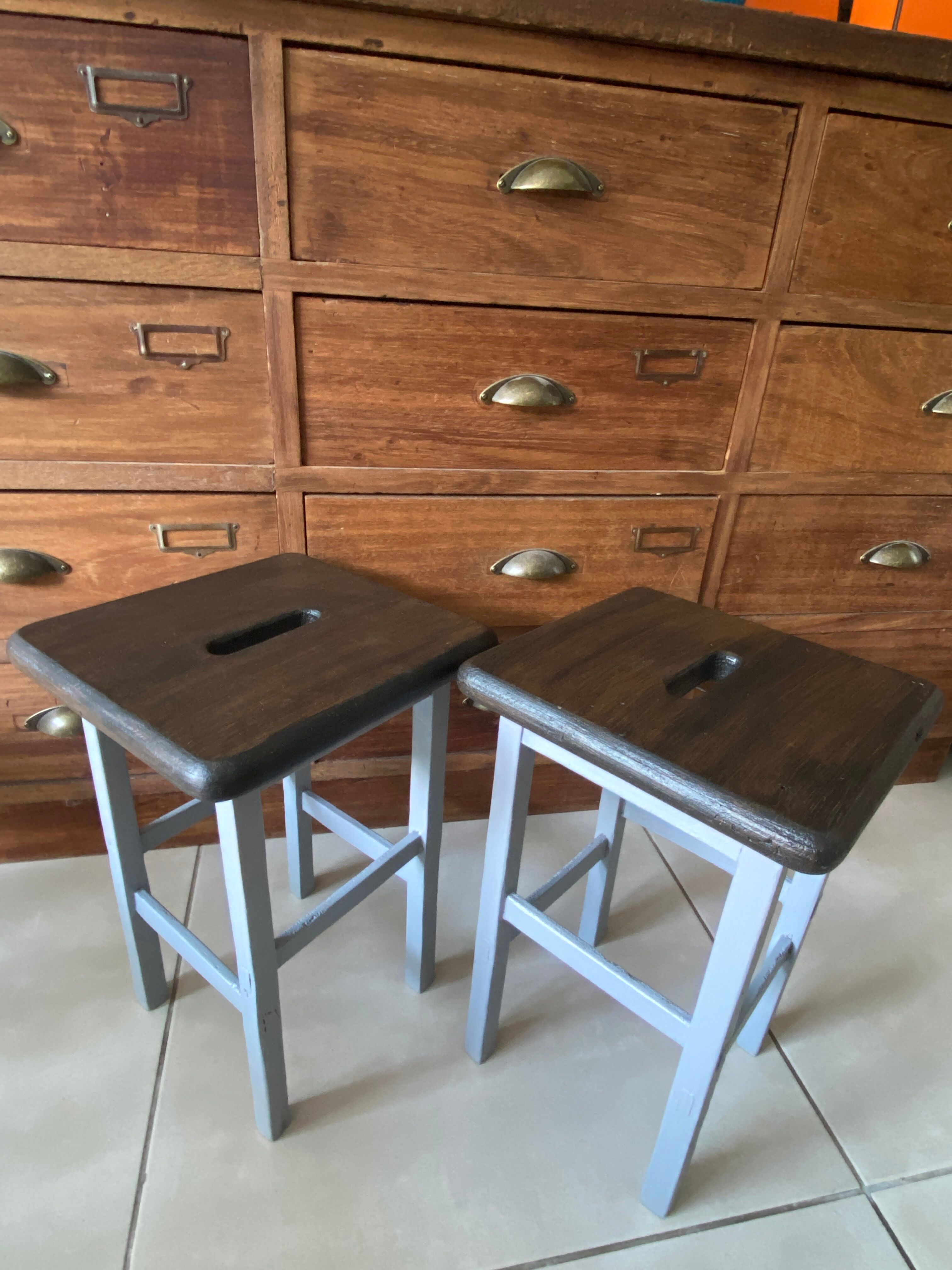 Wooden painter's stools