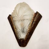 Brass and opaline wall light