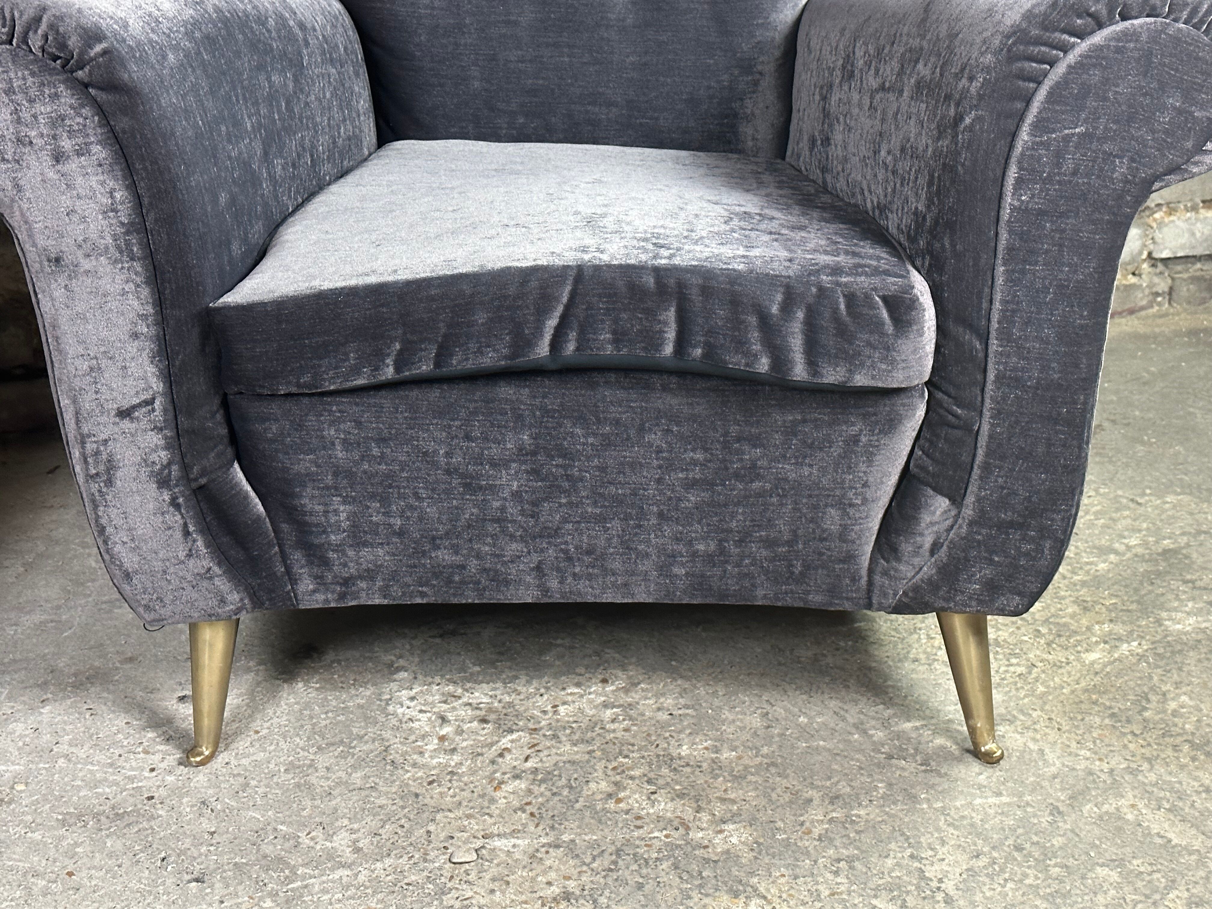 Pair of vintage italian armchairs 1950 by Isa Bergamo