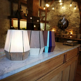Woven laying lamp made of cotton thread