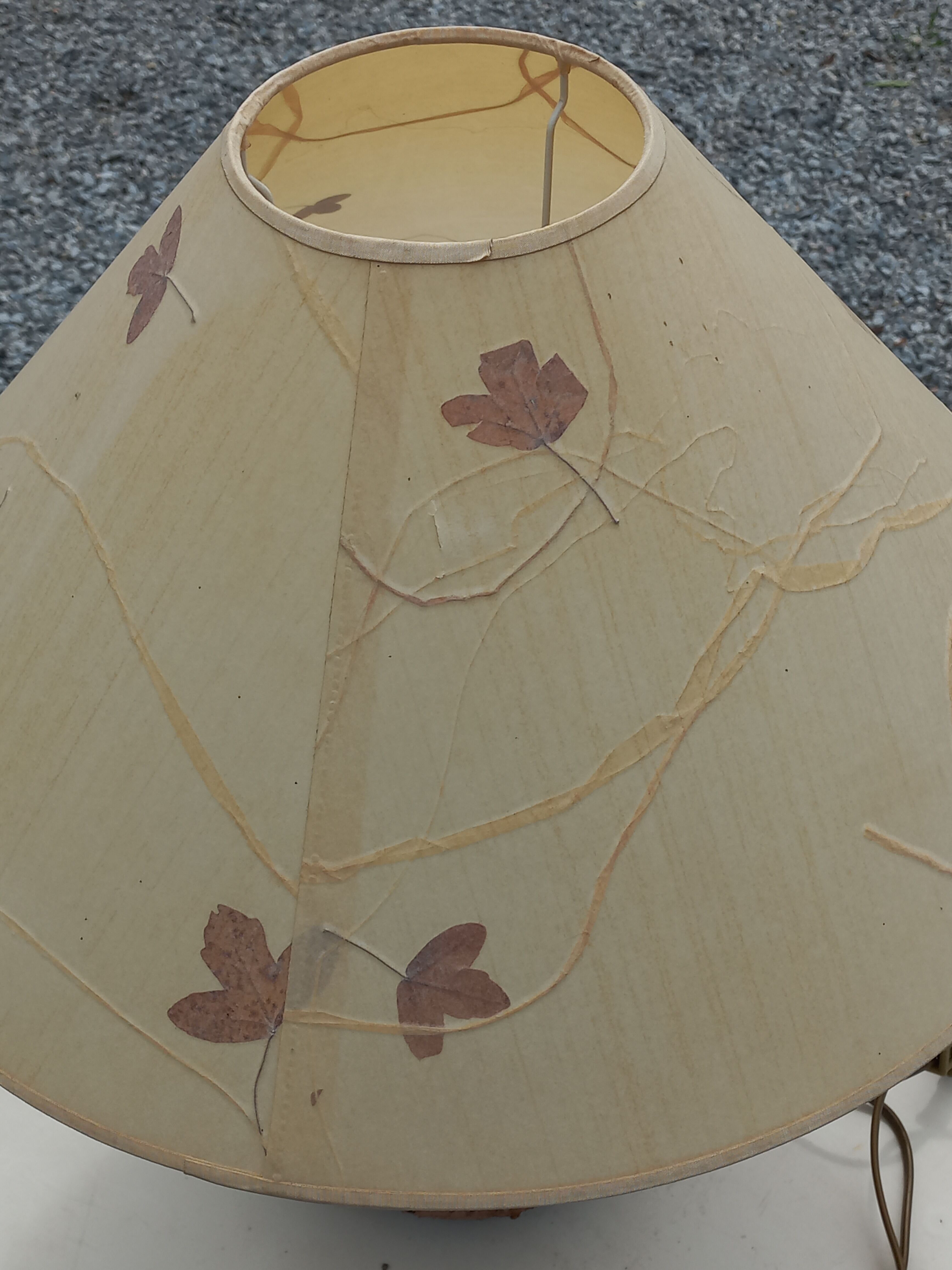 Ceramic lamp by Vallauris Fonck and Matéo lampshade of origin