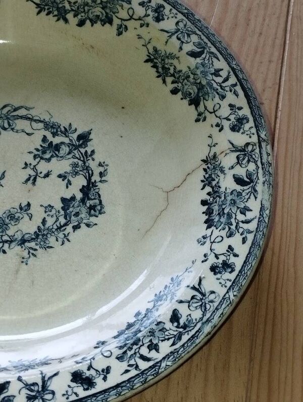 Plat Rond Creux Gien “Bouquet de Roses”